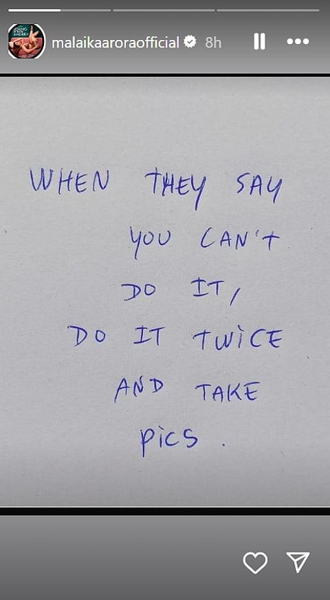 Malaika Arora's Instagram Story